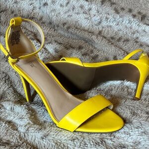 Apt. 9 Yellow Ankle-Strap Stiletto Sandals